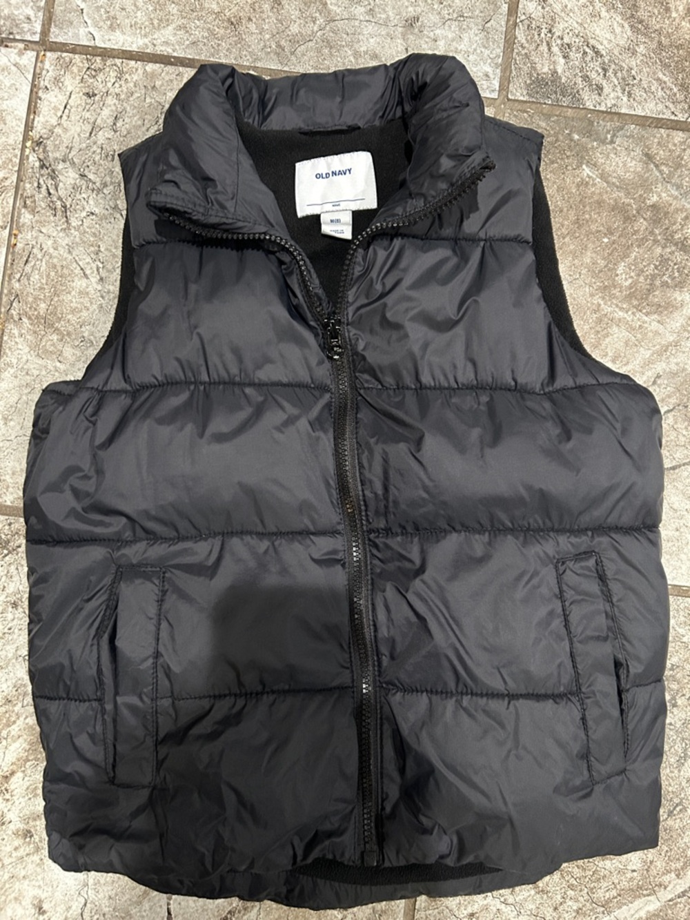 Kids black old navy puff vest sz8
